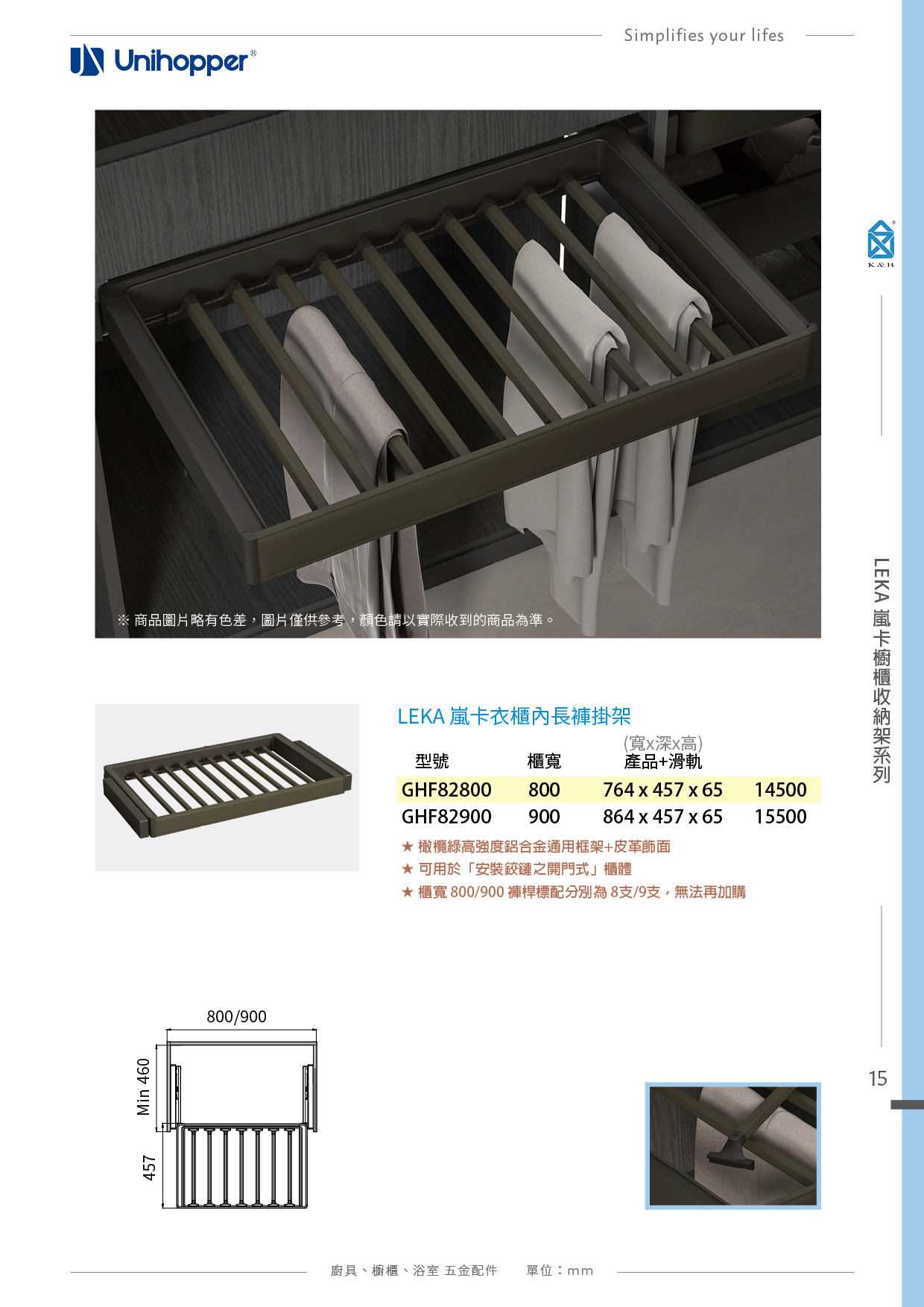 P11-48 Unihopper 衣櫃收納五金