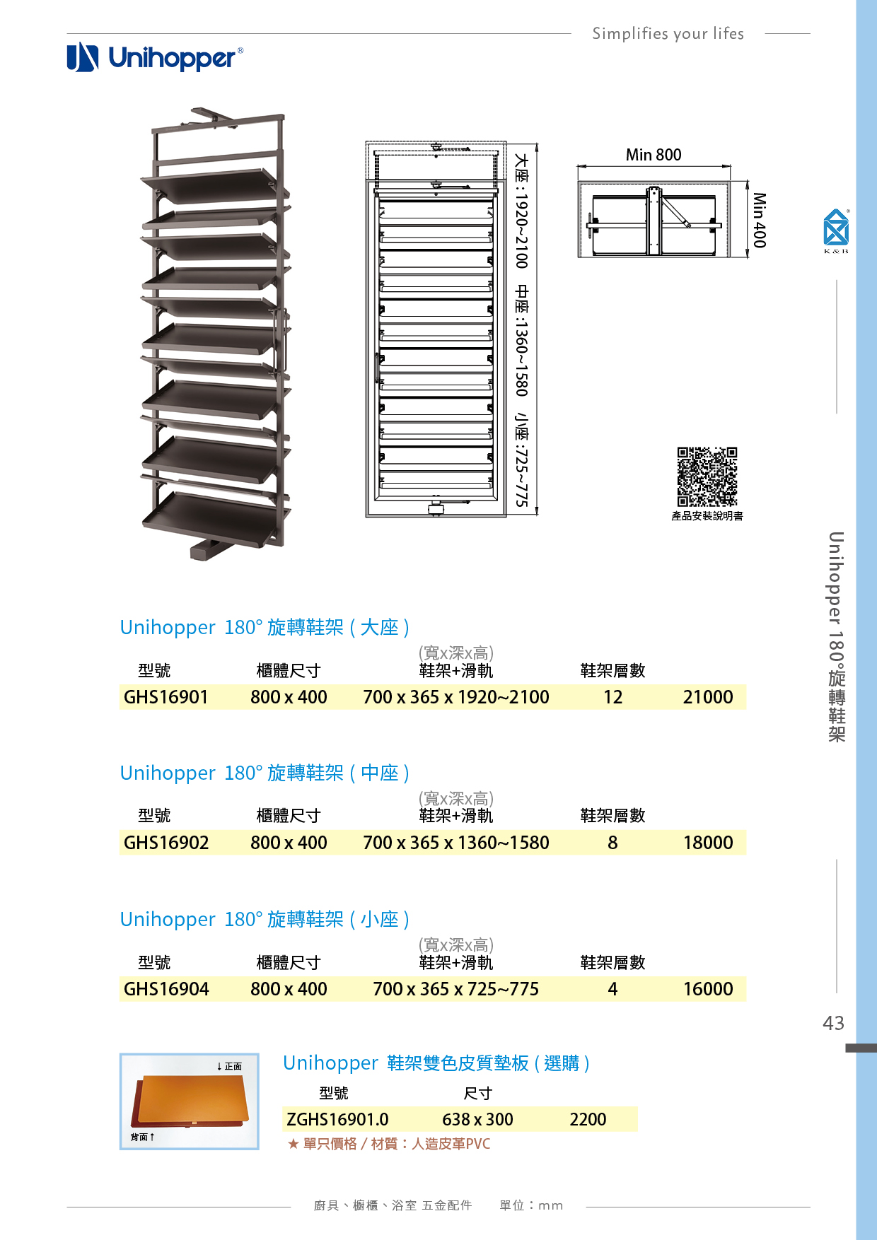 P11-48 Unihopper 衣櫃收納五金