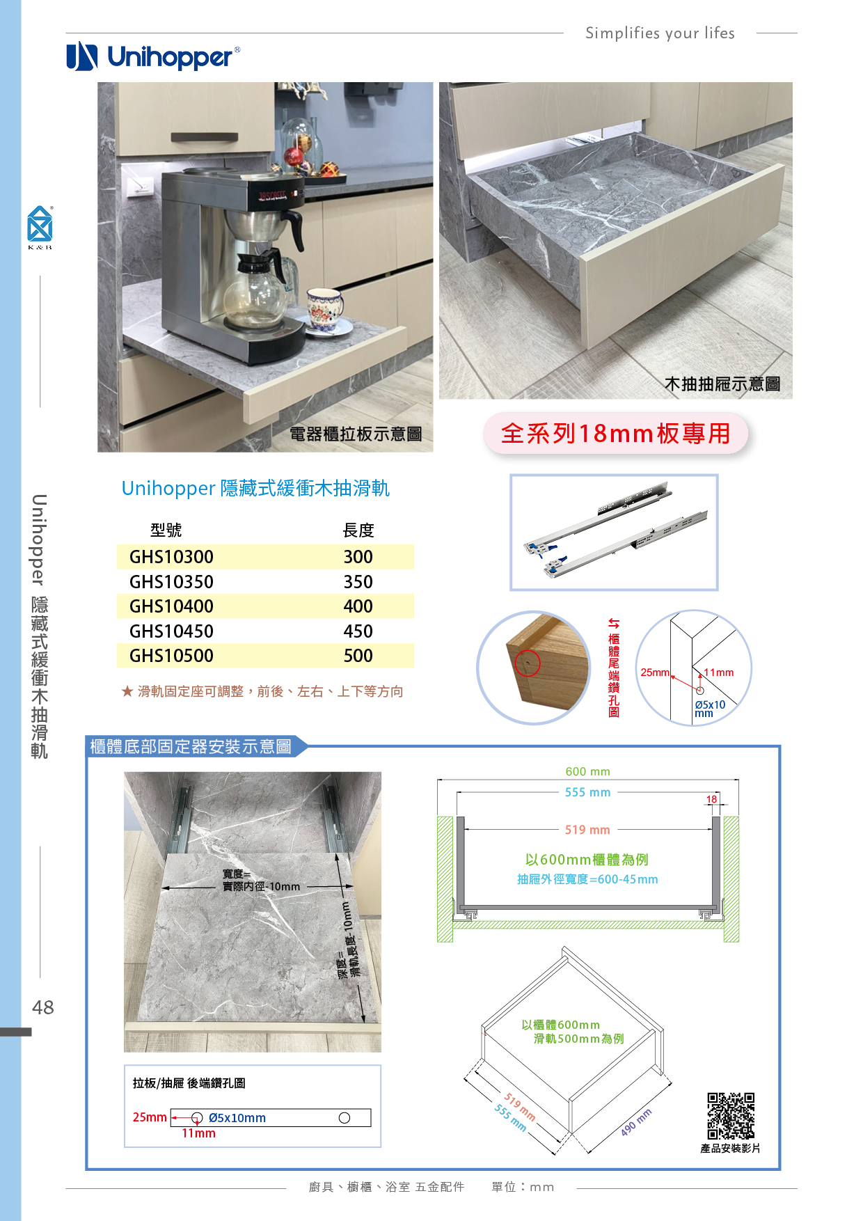 P11-48 Unihopper 衣櫃收納五金