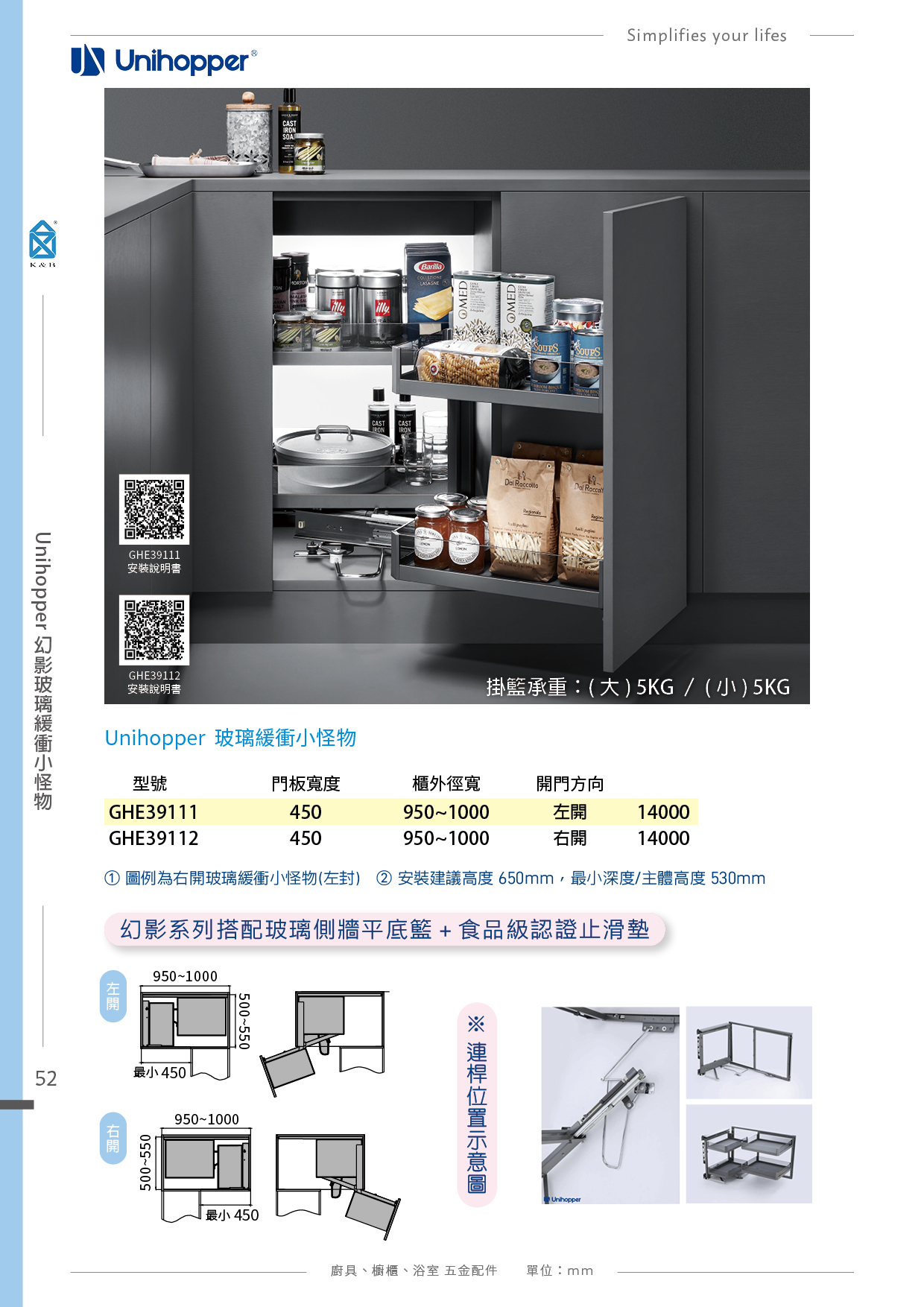 P49-65 Unihopper 廚具收納五金