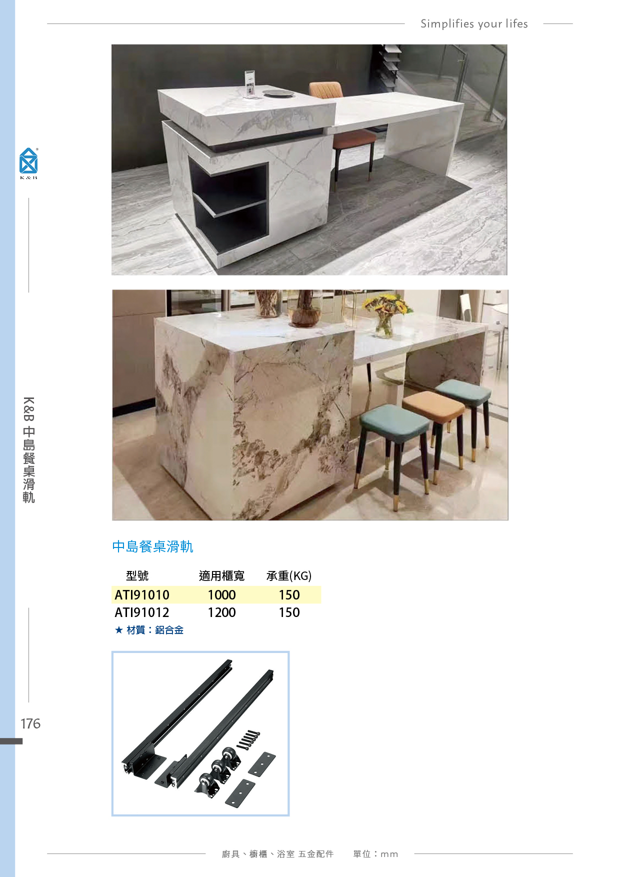 P.168~179 K&B 廚具櫥櫃伸展桌五金