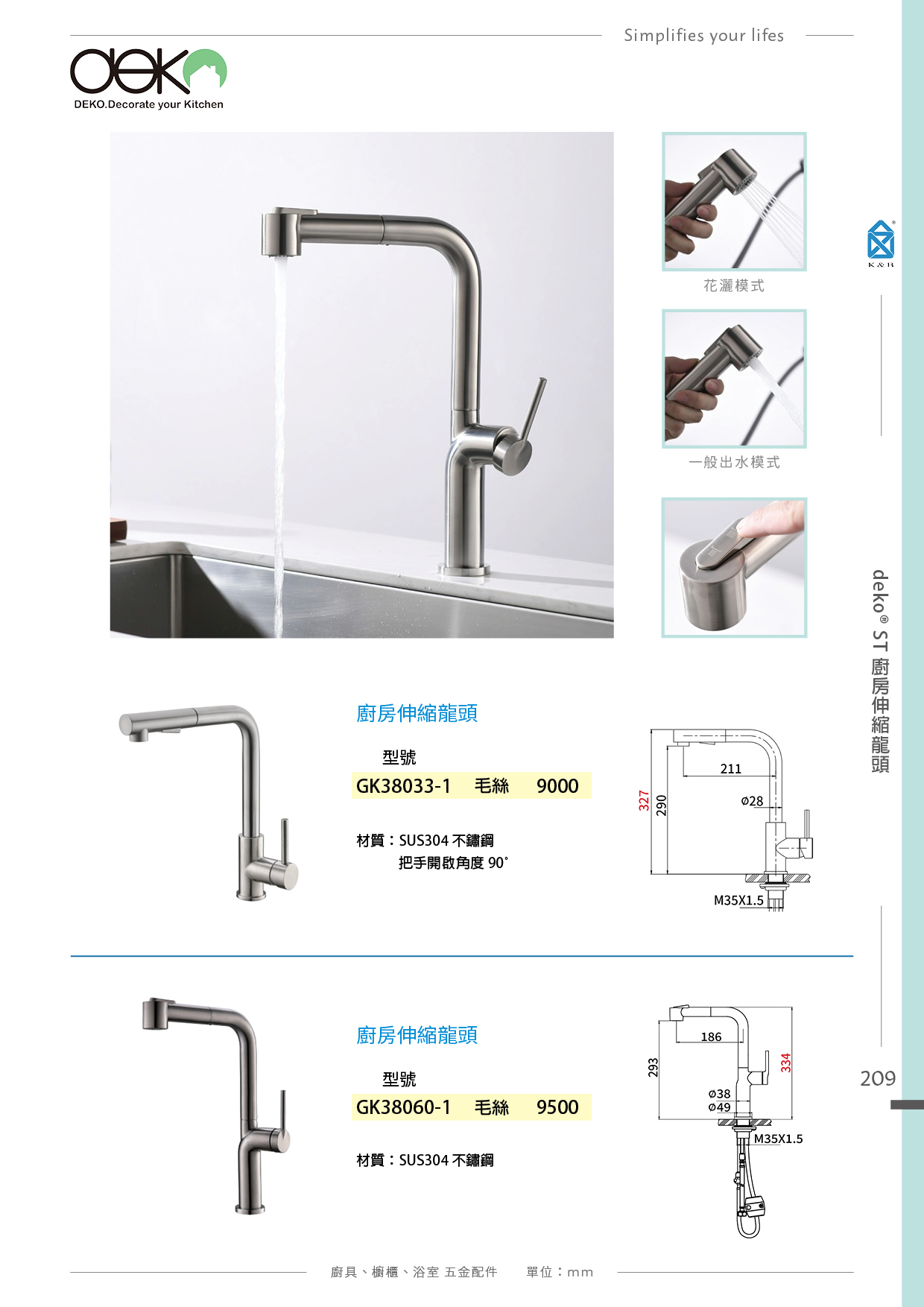 P204-215 deko 廚房LF水龍頭