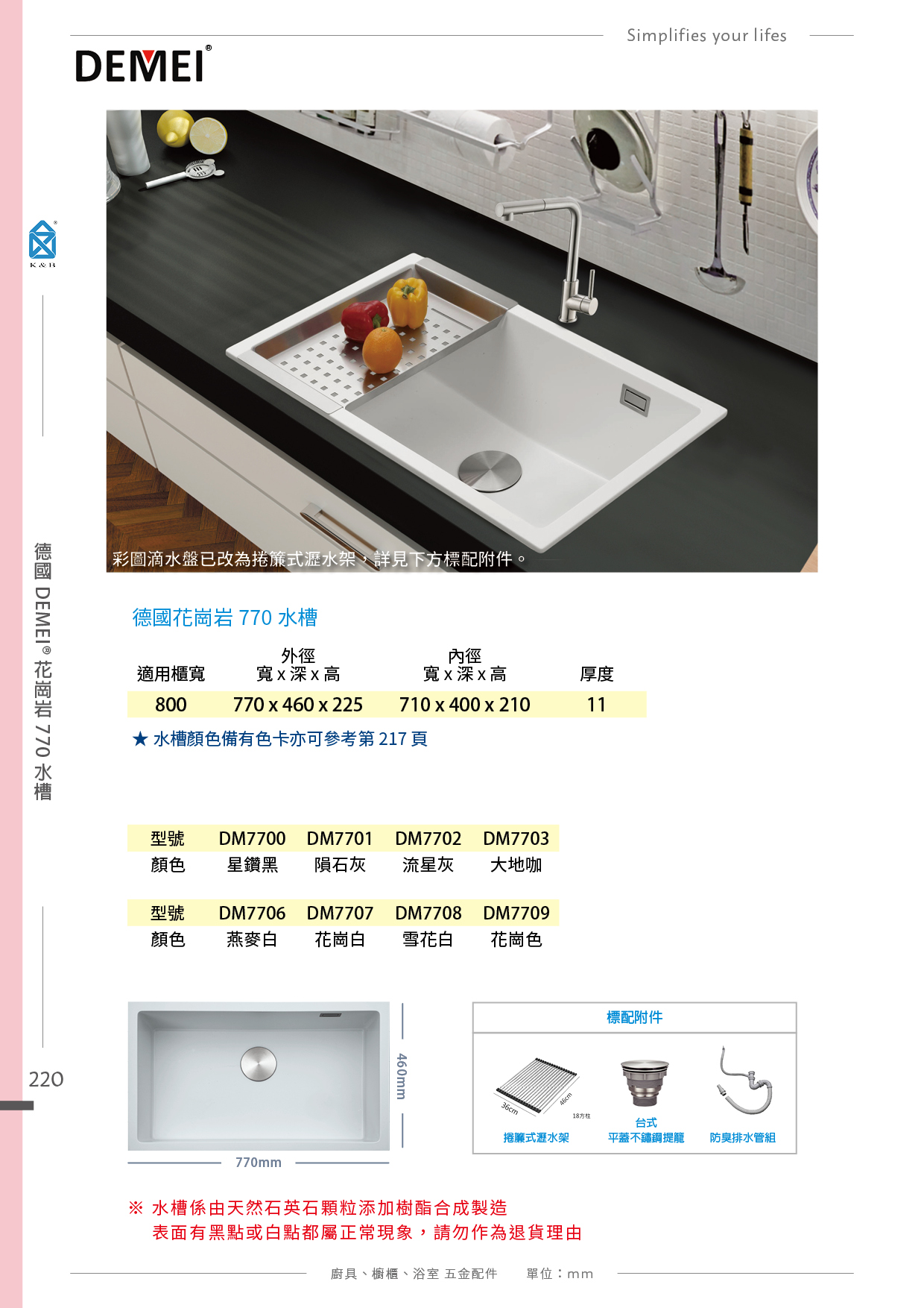 P.216~233 德國 DEMEI 花崗岩水槽、不鏽鋼水槽