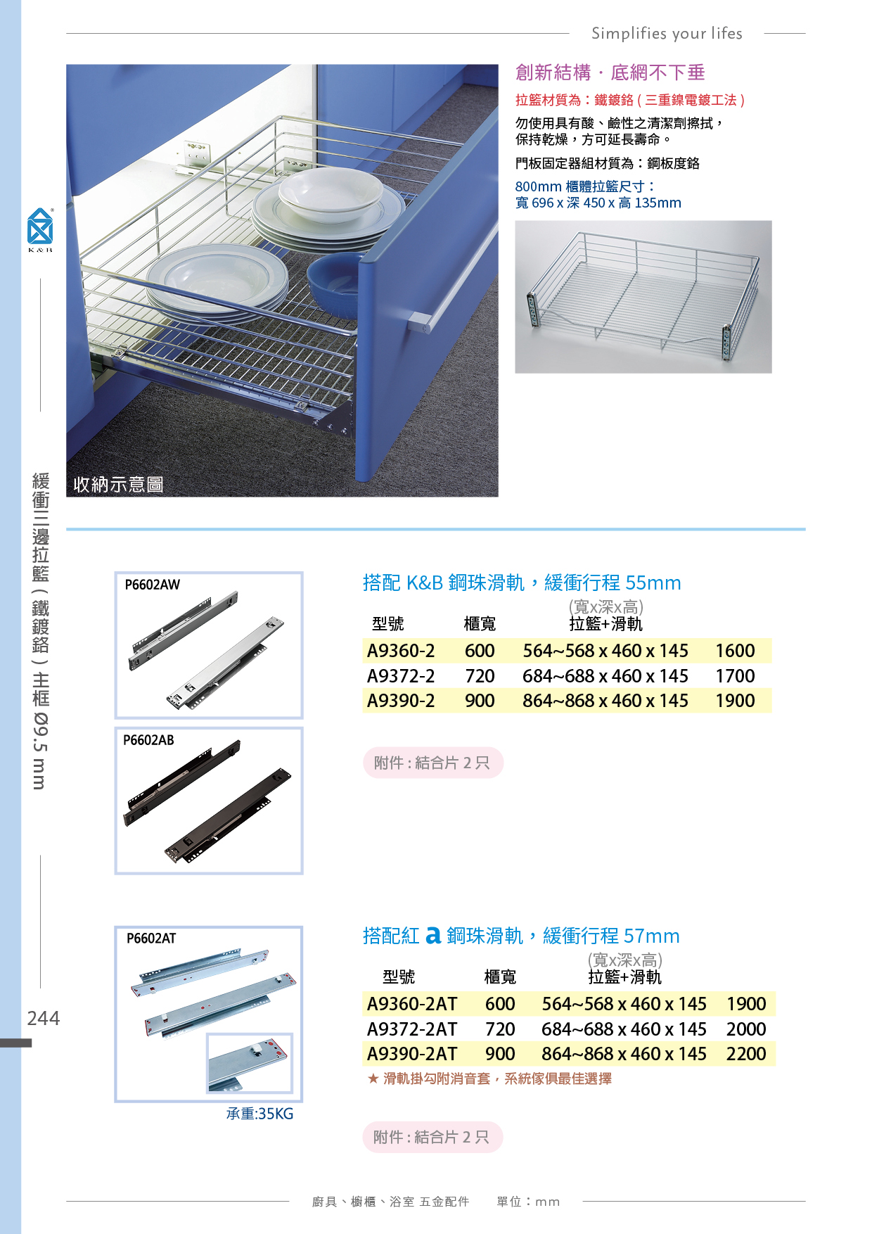 P239-260 K&B 拉籃