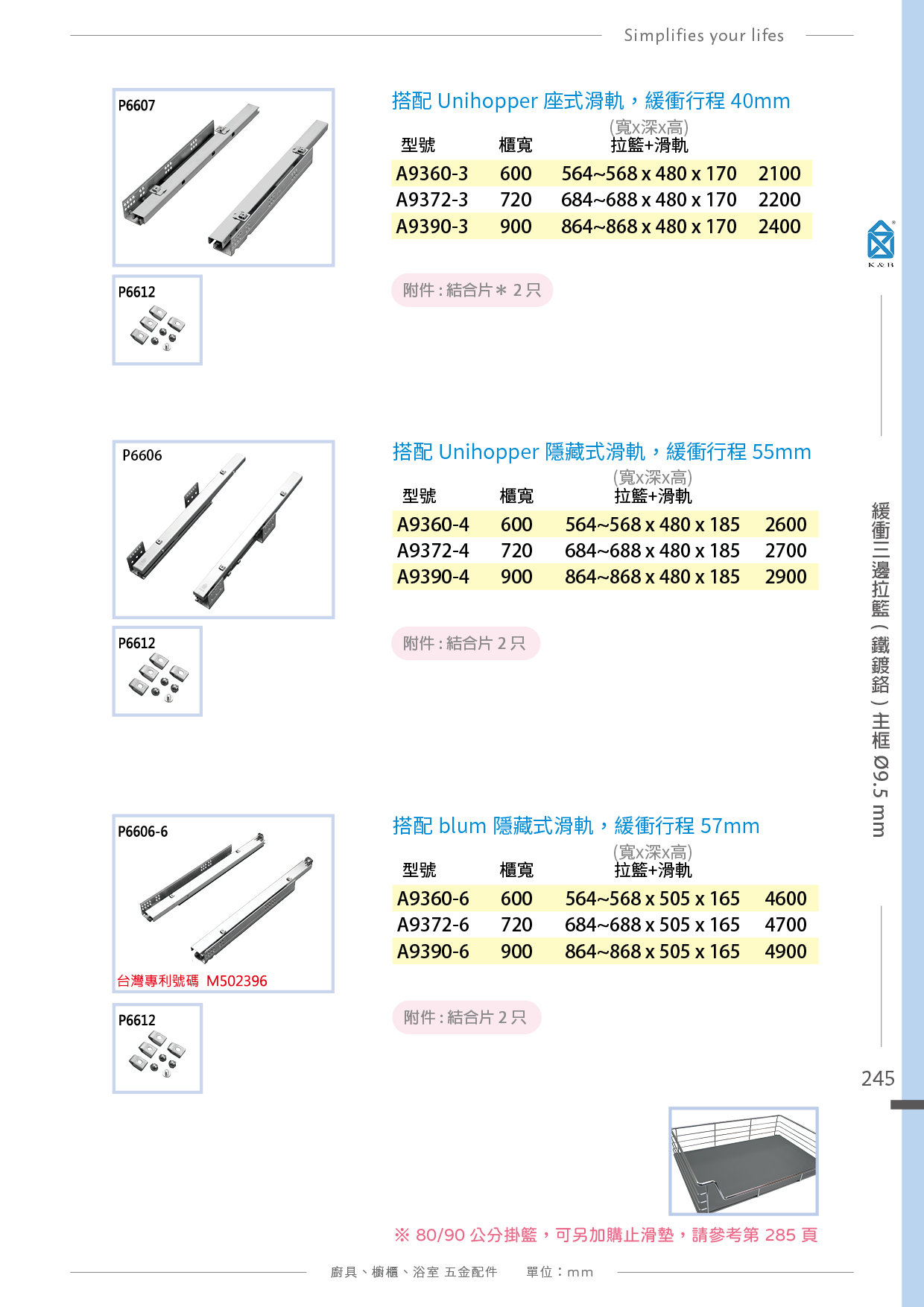 P239-260 K&B 拉籃