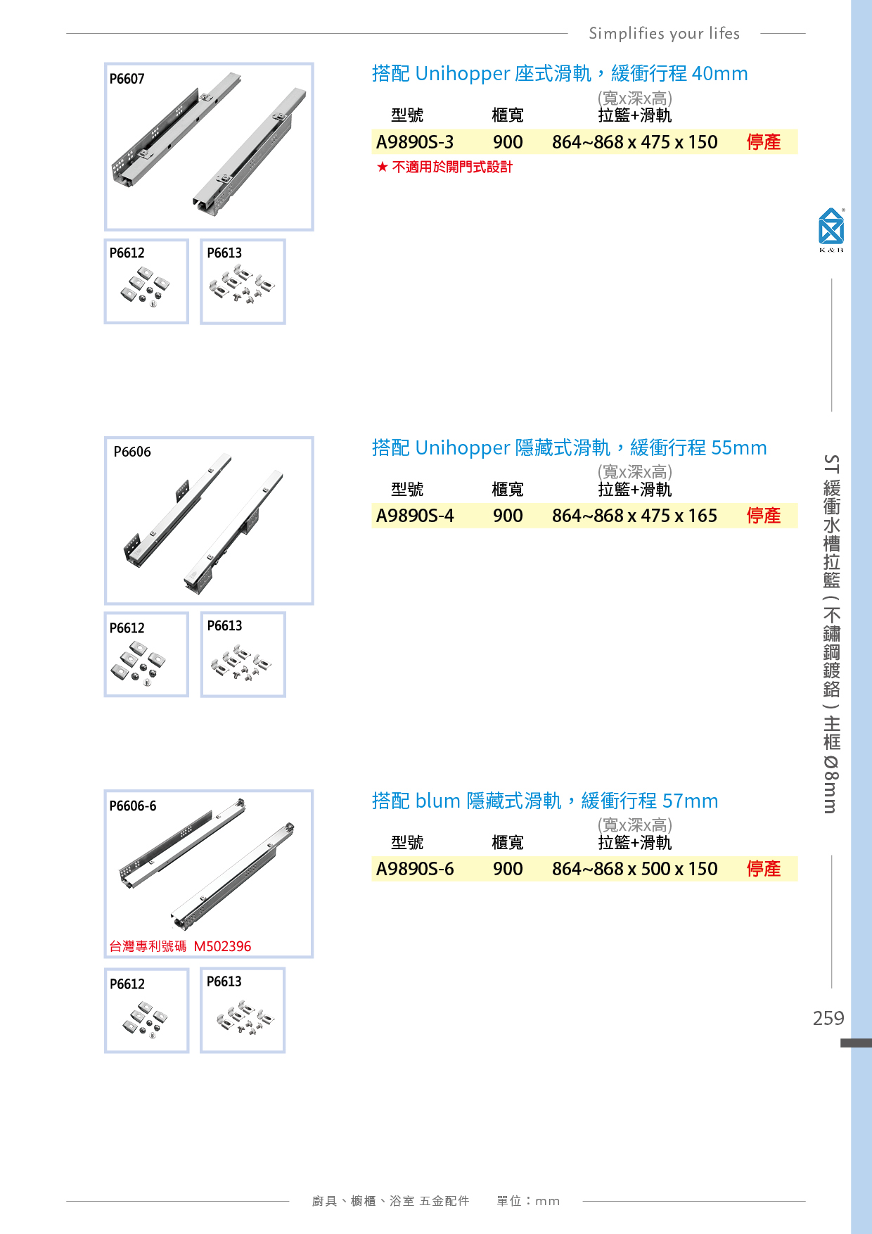 P239-260 K&B 拉籃