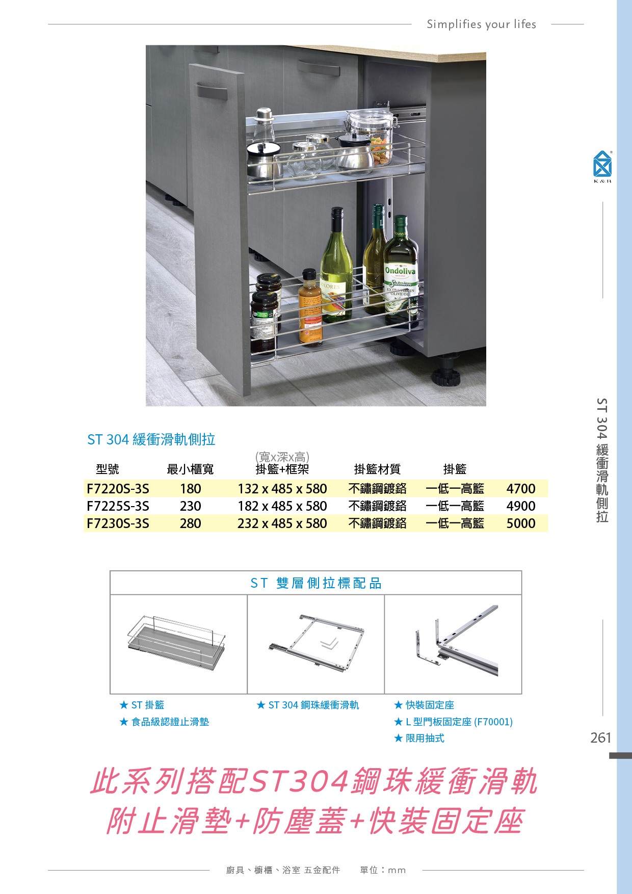 P261-275 K&B 側拉