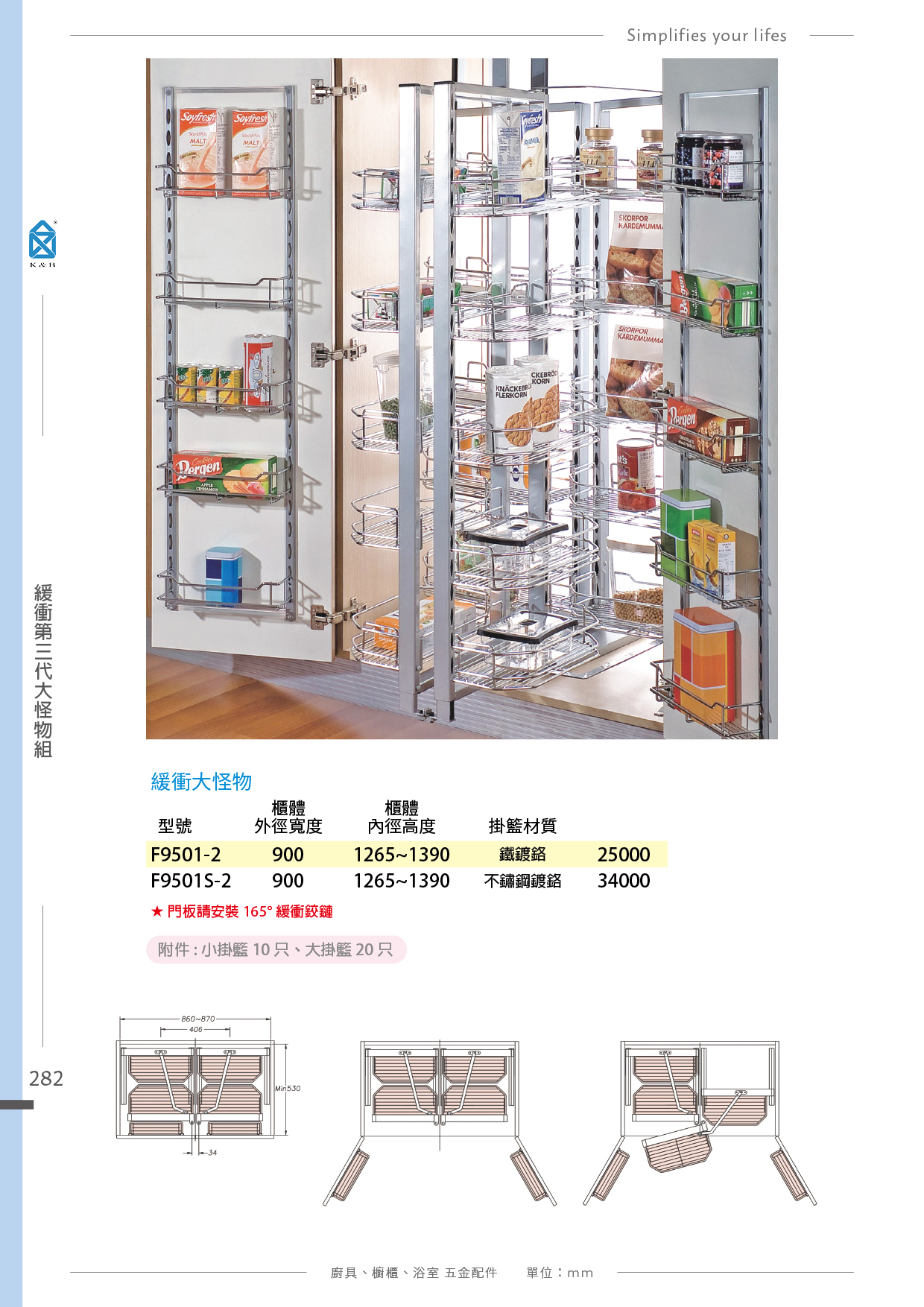 P276-287 K&B 小怪物、全都露、高身櫃