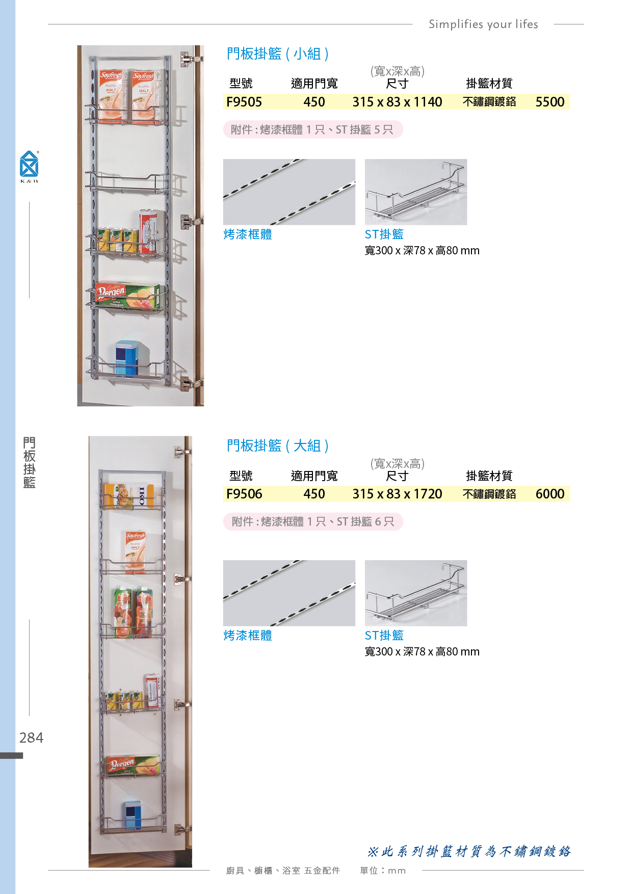 P276-287 K&B 小怪物、全都露、高身櫃