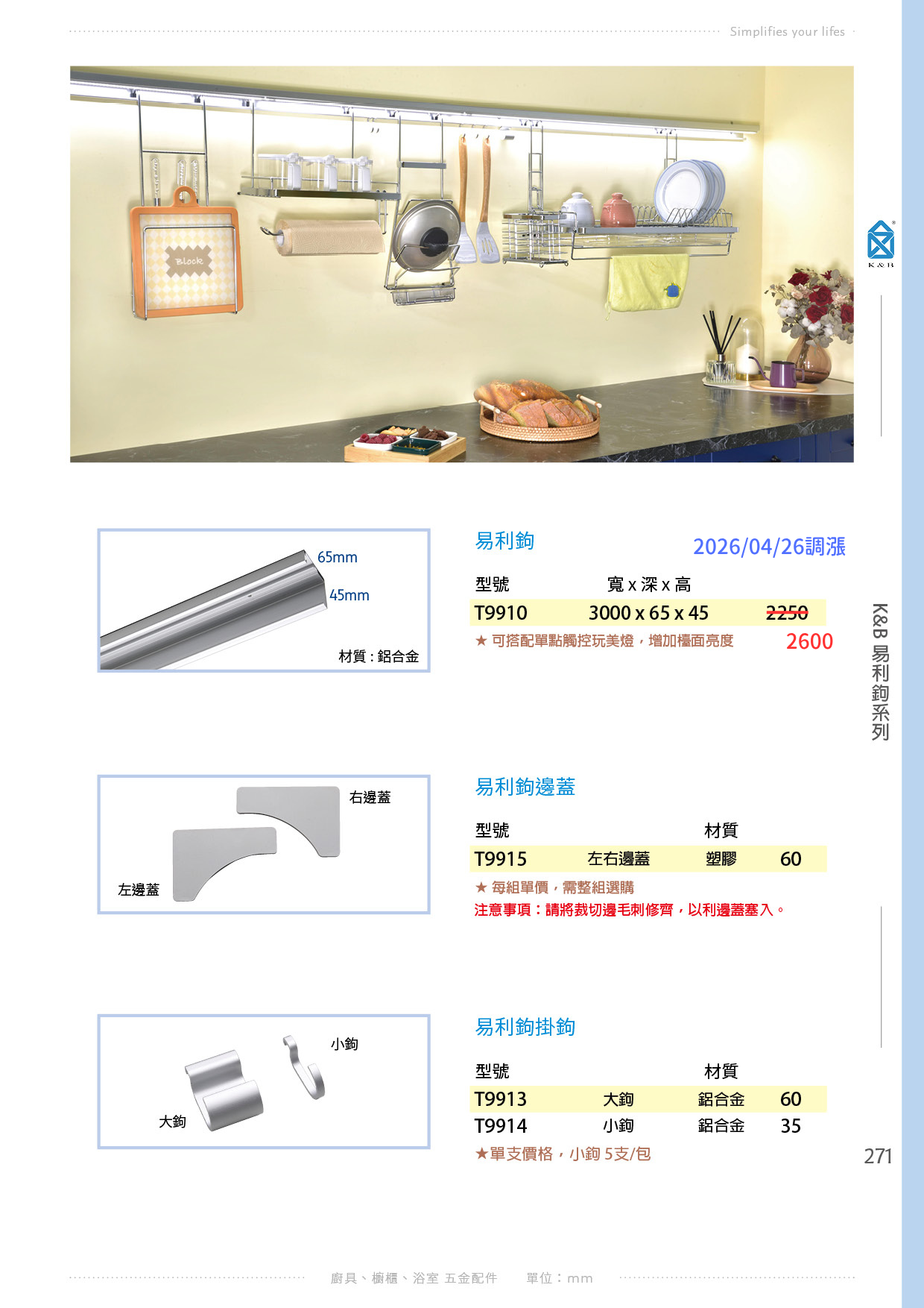 [公告] 2026.04.26 <易利鉤調漲>